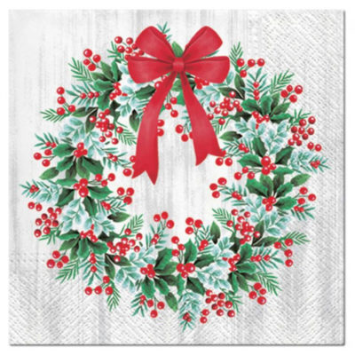 Lot de 20 serviettes en papier Xmas  (33x33cm)
