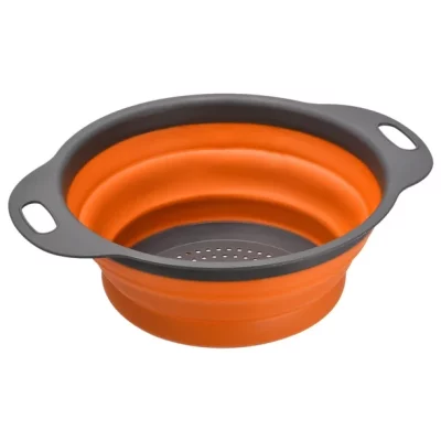 Passoire pliable ronde en silicone - orange