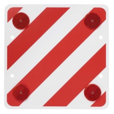 Panneau de signalisation pour porte vélo avec réflecteurs