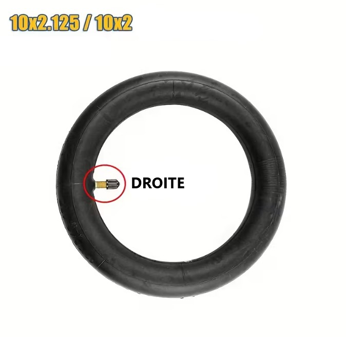 Chambre à air 10 x 2.125 valve DROITE